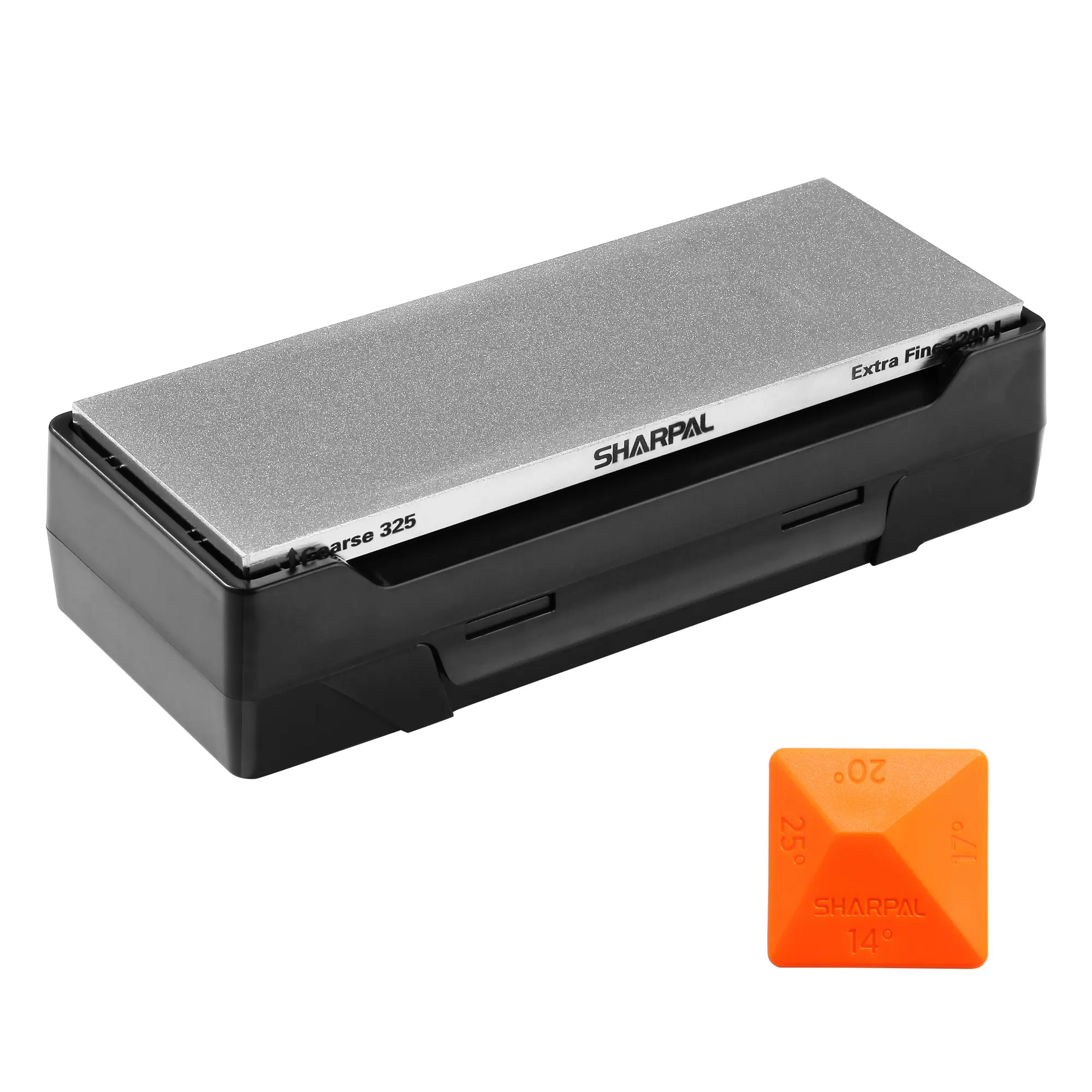 SHARPAL Double-sided Diamond Sharpening Stone Whetstone Knife Sharpener Storage Case with NonSlip Base & Angle Guide Gifts for Men