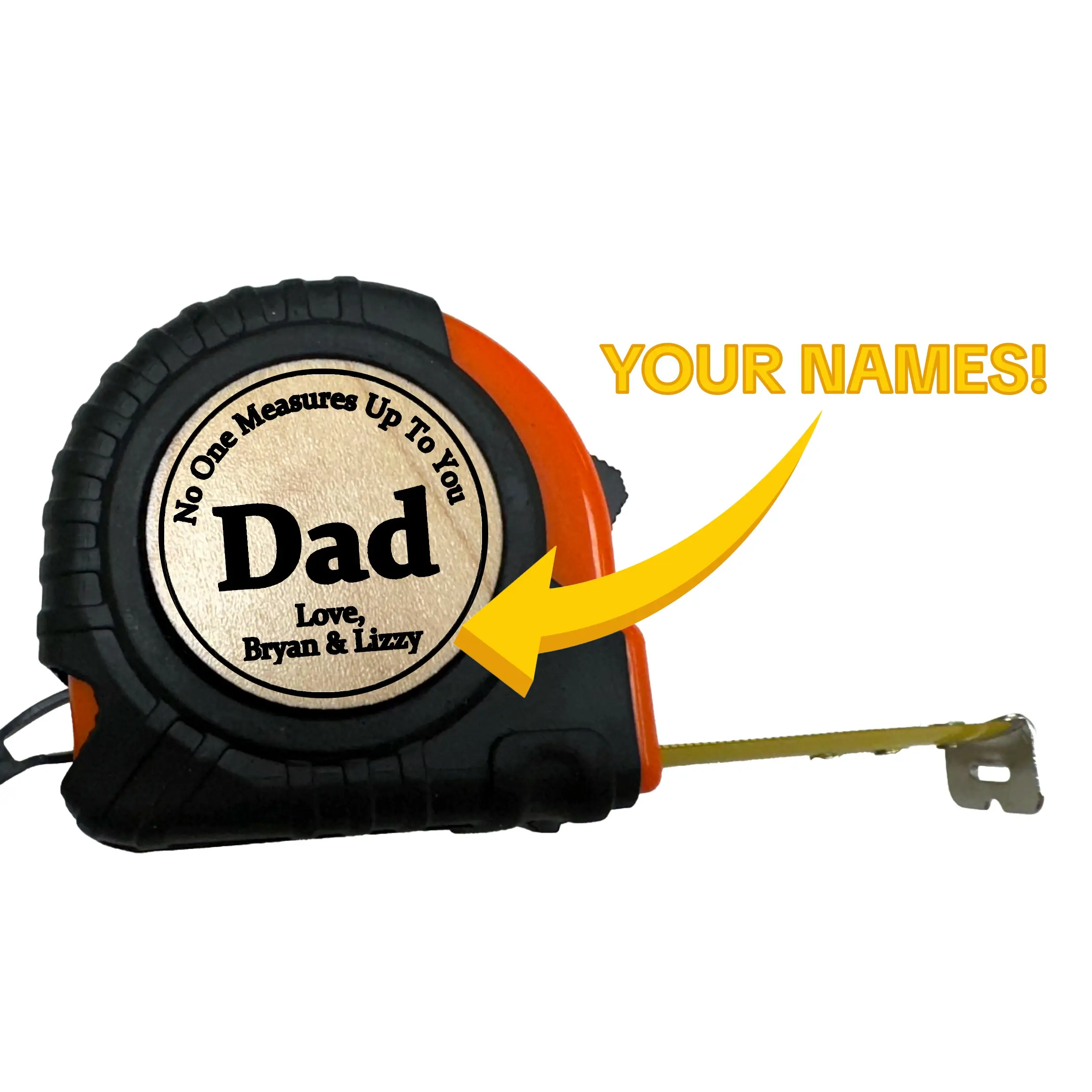 Personalizable Tape Measure For Dad, Father's Day Gift, Engraved, 12ft Tape Measure, 25ft Tape Measure, Gift For Dad, Gift For Grandpa, Grandfather, W