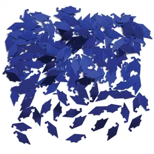 Mortarboards Graduation Confetti - Blue