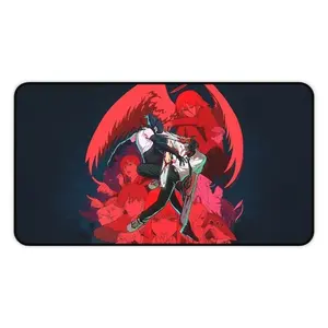 Chainsaw Man Desk Mat: Denji & Makima Anime Gamer Accessory Mouse Pad