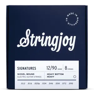 Stringjoy 12-90 8-String Heavy Bottom Heavy Gauge Signatures - Nickel Wound Electric Guitar Strings