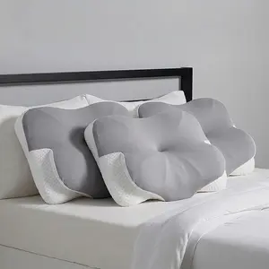 Stop Waking Up Stiff!  5-in-1 Ergonomic Memory Foam Pillow - Cervical Contour for Spine Alignment & Snore Relief