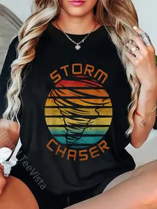 100% Cotton Unisex Storm Chaser Tornado Meteorology Meteorologist Weatherman T-Shirt