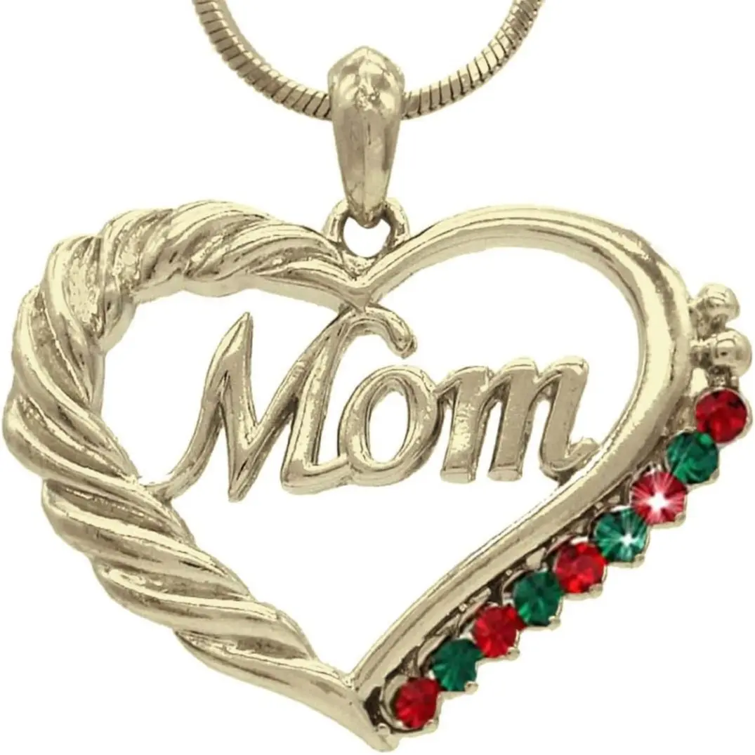 Gold w/ Green & Red Crystals