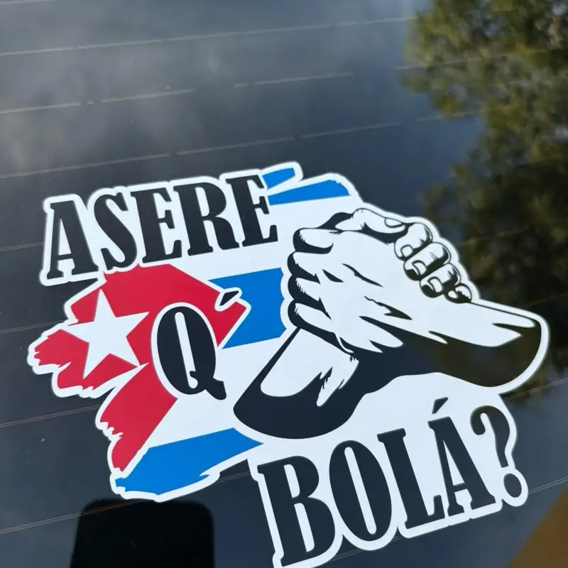 Adhesive vinyl sticker "Asere Q’ Bola" - 7x5 inches