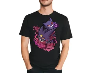 Pokemon Shirt, Mega Gengar Shirt, Gift Birthday Holiday Shirt, Anime Shirt, Charizard, Pikachu, Snorlax Shirt, Unisex Shirt, Short Sleeve