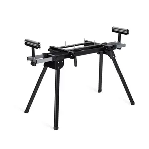 Garvee Portable Miter Saw Stand with 440lbs Capacity, Universal Heavy Duty Saw Stand with 76-4/5'' Sliding Extension Arms & Support Rollers, Lightweight Design & Quick Installation for Accurate Cuts