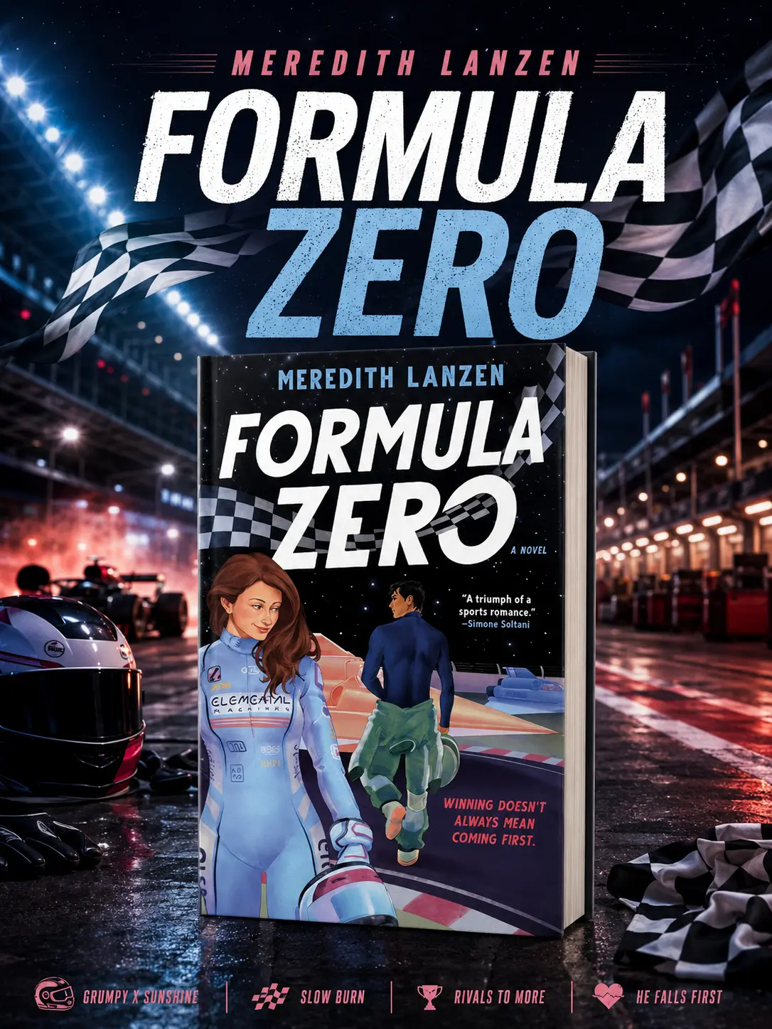 Formula Zero by Meredith Lanzen – Sci-Fi Sports Romance Book, Zero-Gravity Racing Novel, Ex-Best-Friends to Rivals Love Story, Interplanetary Competition, Female Pilot Heroine, Slow-Burn BookTok Romance, English Fiction Gift for Readers Romance Fans.