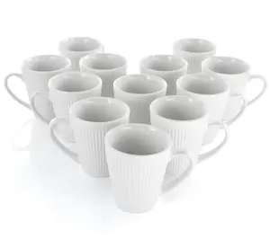 Elama 12 Piece 8 Oz. Madeline Mug Set