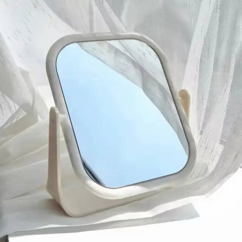 Foldable 360° Rotating Makeup Mirror – Double-Sided Magnifying Vanity Mirror with Stand | Portable Desktop Mirror