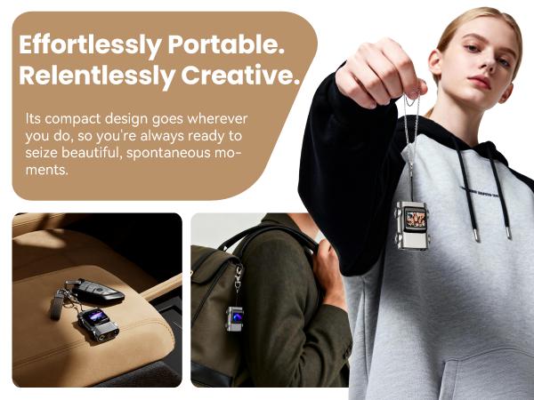 Mini Digital Camera & Keychain Camera - Mini Retro Camera Combo! Vintage Tiny Camera with Lanyard, 1080P HD, Portable Pocket Camera for Travel, Best Gift for Kids & Adults