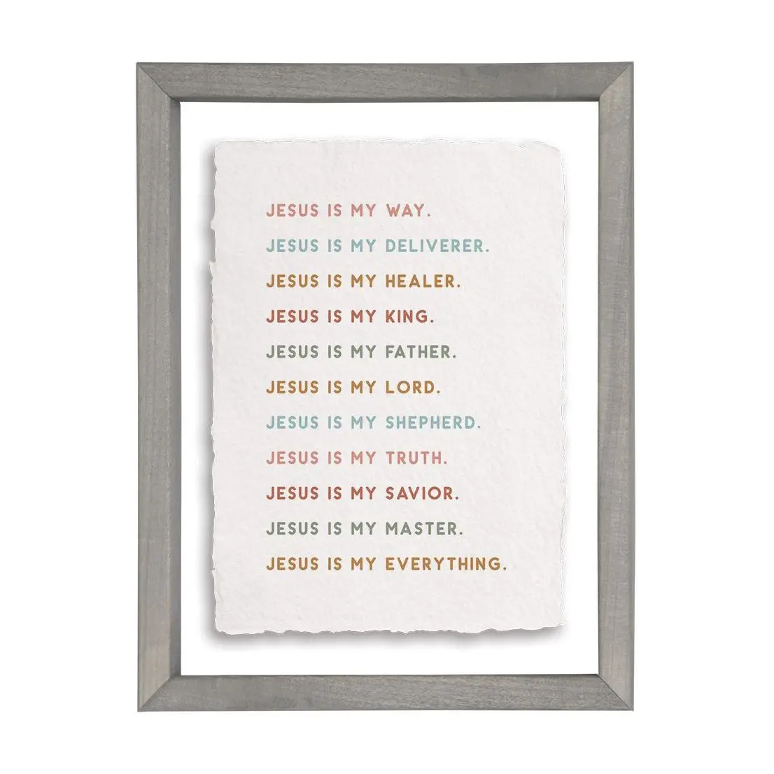 Sincere Surroundings 14" Jesus Is My Floating Frame Art