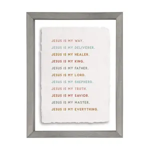 Sincere Surroundings 14" Jesus Is My Floating Frame Art