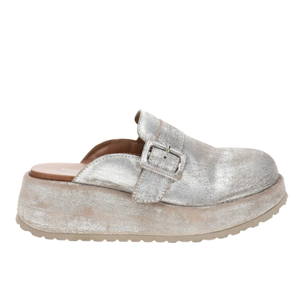 Seychelles Womens Come Together Ii Platform Mule Clogs Casual - Silver