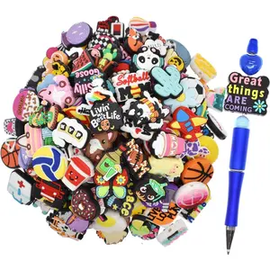 160 count  Focal Beads Bulk, Different Random Mix Collections Focal Beads for Pens Keychains DIY  Making
