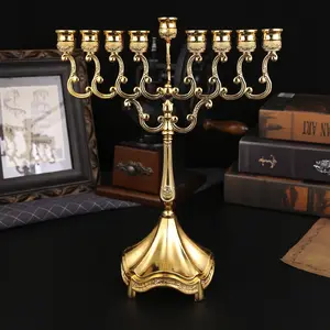 Elegant Nine-Head Candlestick Holder, Metal Candle Holder, Neoclassical Style Roman Column Design, Staircase Decoration for Banquet Hall/mansion, Home Decor