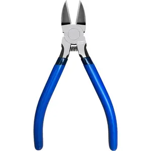 Wire Cutters, 6 inch,  Precision Flush Cutters Ultra  Wire Cutters for Crafting Side Cutters Wire Snips Spring  Dikes Wire  for  Making, Blue with Black Handle