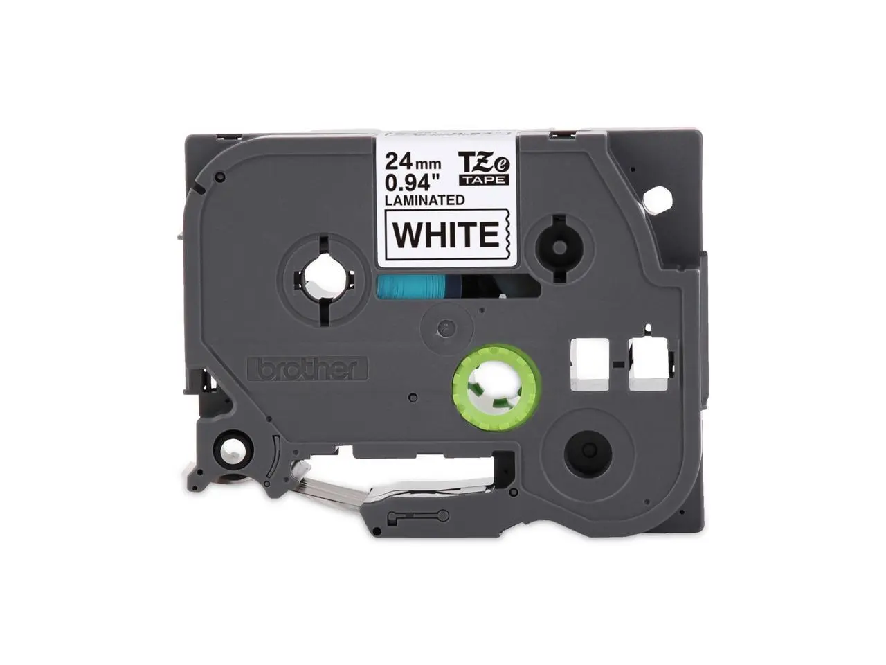 Brother TZe Standard Adhesive Laminated Labeling Tape 0.94" Black on White 2/Pk