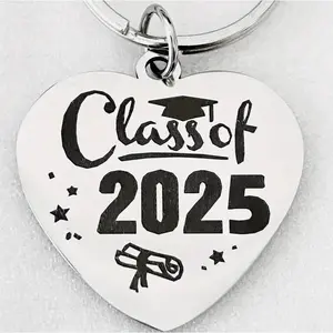 Stainless steel keychain for graduation, high school and university graduation, as a gift for friends, pendant, small gift -HN331-27