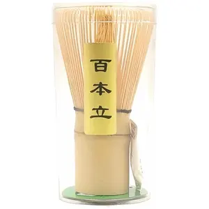 Matcha Whisk - Bamboo Whisk for Matcha Powder, Handcrafted Organic Traditional Japanese Chasen, 100-Prong Matcha Stirrer Wisk Mixer Brush for Authentic Tea Preparation Set Wood