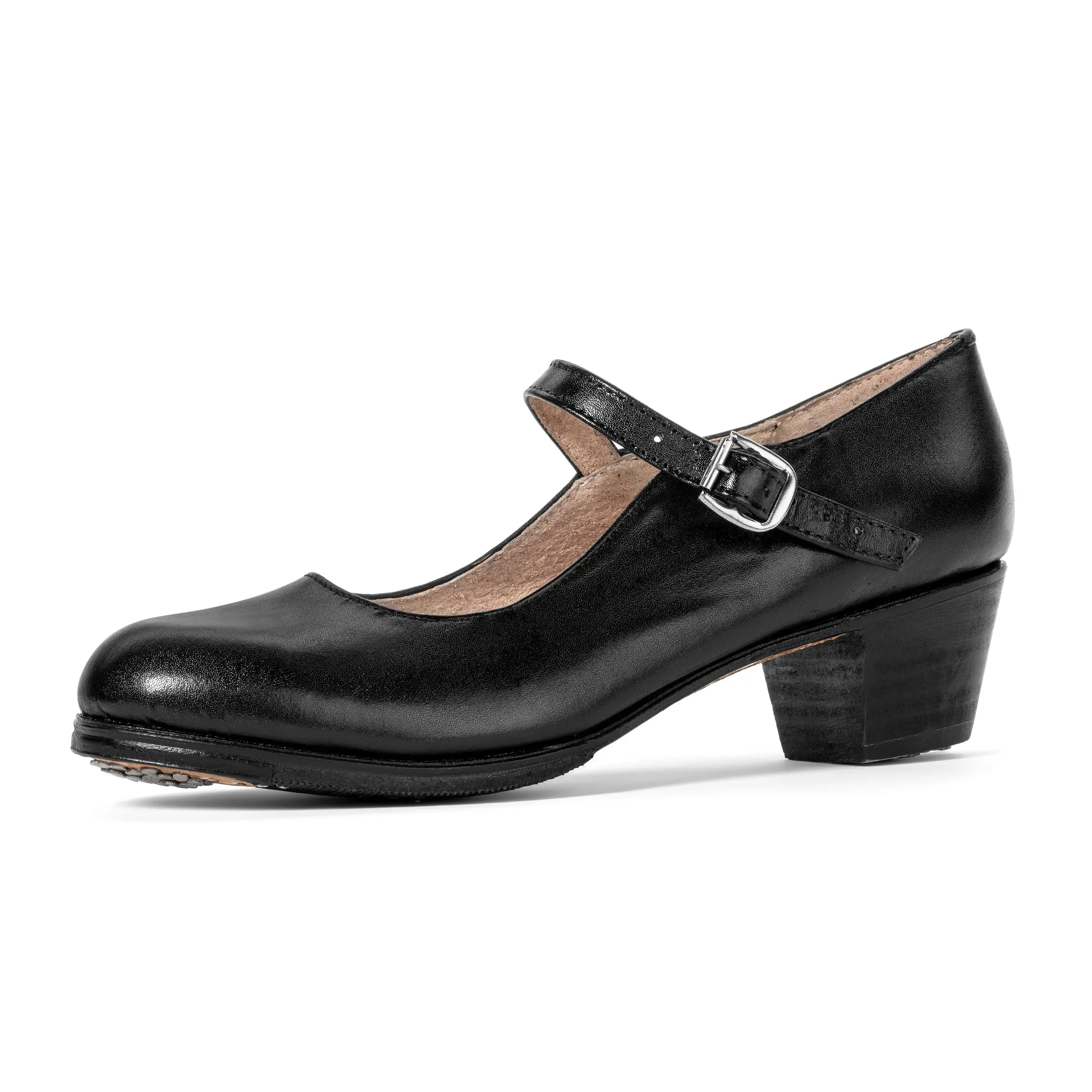 Colonial 125 Kids Folklorico Shoes with Nails, Leather, 4cm Heel
