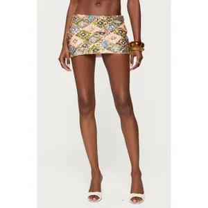 Edikted Women's Naama Sequin Mini Skort - Multicolor