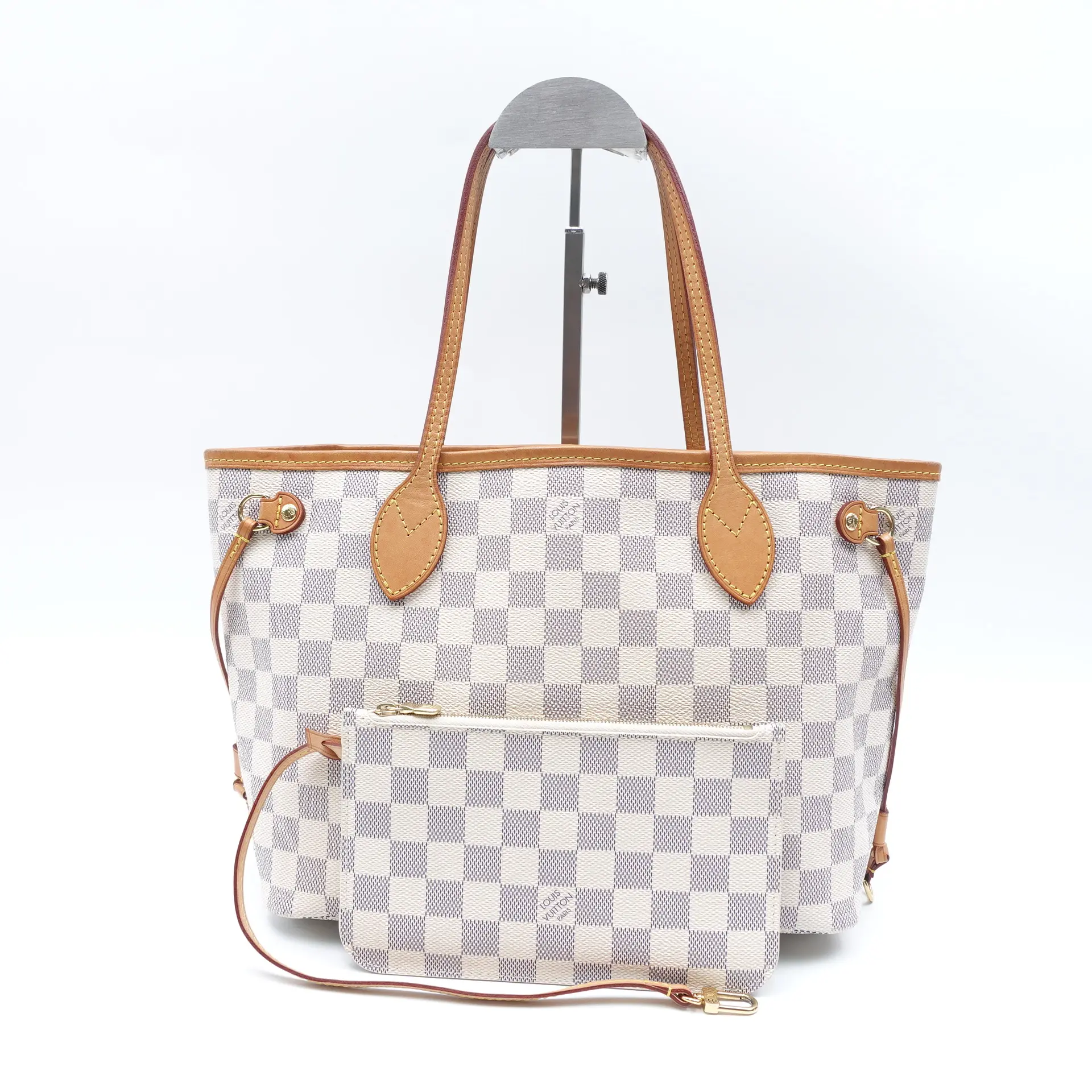 Pre-owned Louis Vuitton Coated Canvas Tote Bags Neverfull Damier Azur Tote Bag T10419607