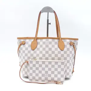 Pre-owned Louis Vuitton Coated Canvas Tote Bags Neverfull Damier Azur Tote Bag T10419607