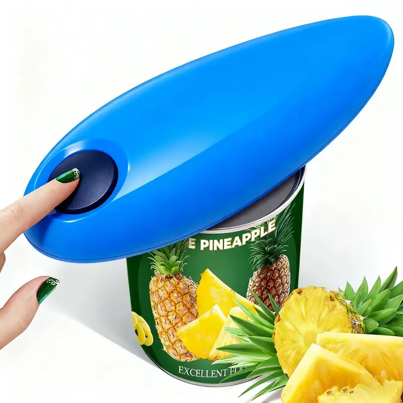Automatic 1-Touch Battery-Operated Handheld Electric Can Opener - Smooth Edge, Food-Safe Kitchen Gadget for Seniors with Arthritis, Fits Almost All Can Sizes (Indoor Recreation Kitchen Accessory)