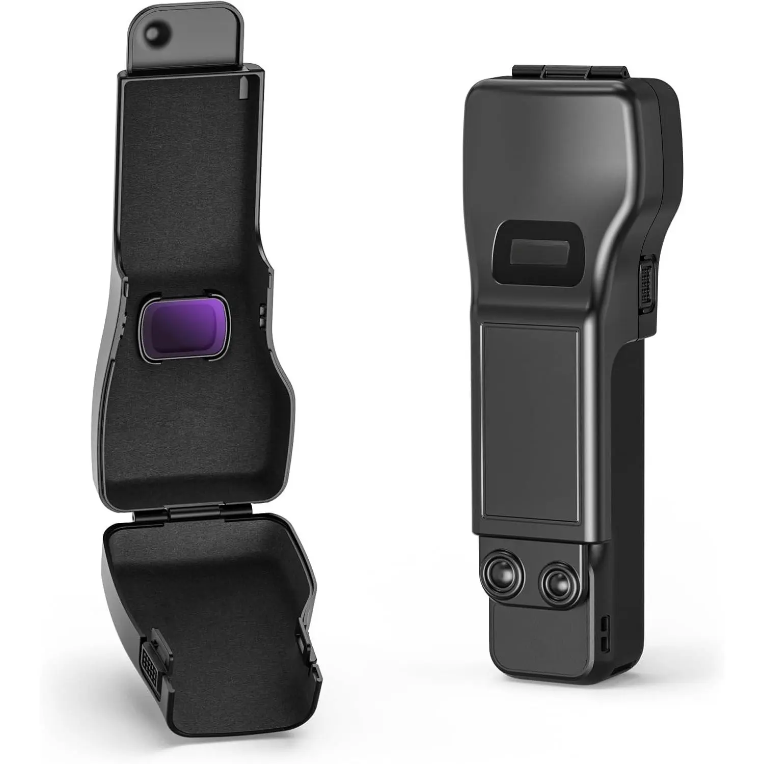 Gimbal Screen Protective Cover for   Pocket 3 Accessories, Lens Cap Hard Case for Xtra Muse Gimbal Vlog Camera with Soft Lining, Compact Design, Quick Open/Close, Black