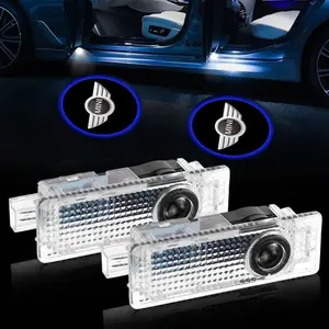 2Pcs Wireless Car Door Logo Welcome Lights Projector LED Decor Car Decorative Light - Perfect Fit for BMW Mini Cooper Countryman Clubman R55 R56 F54 F55 F56 F60 - Plug-Free Bright Projection Auto Accessory