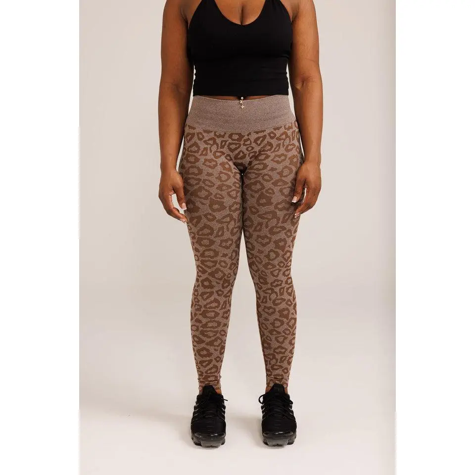Leopard Brown Print Leggings