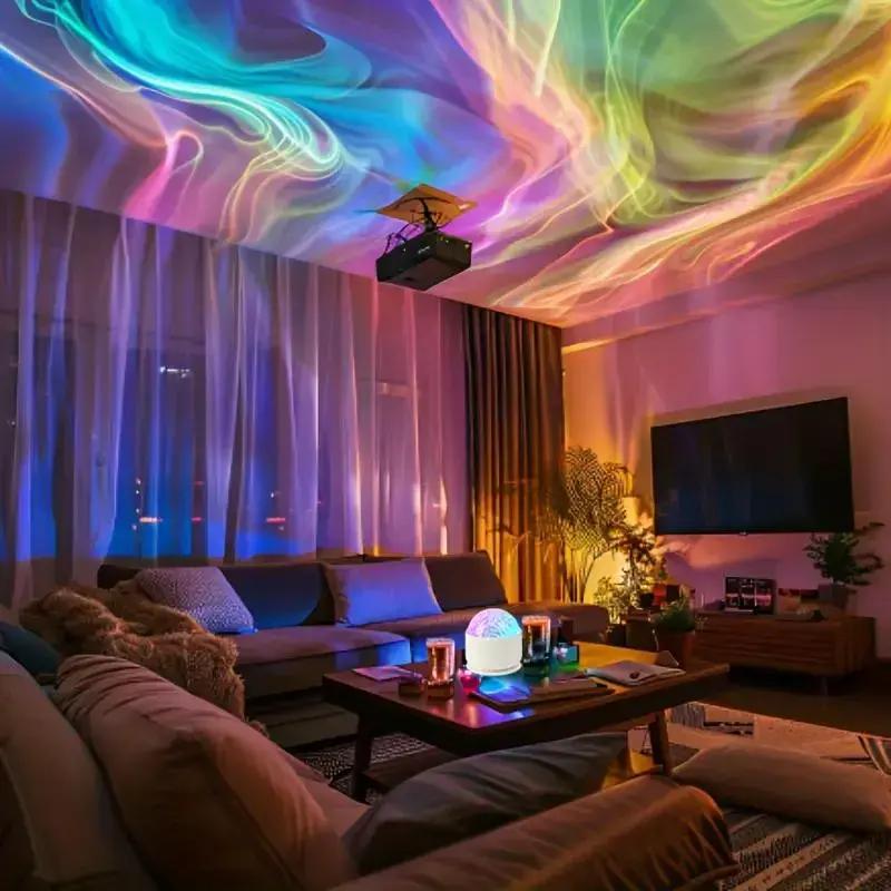 Aurora Light Projector 2 in 1 Northern Lights & Star Cloud Galaxy Lamp with Remote Control USB Rechargeable Night Light for Bedroom Living Room Home Decor Gifts & Relaxing Ambience - Enhance Ambiance Soothing Atmosphere sunset lamps