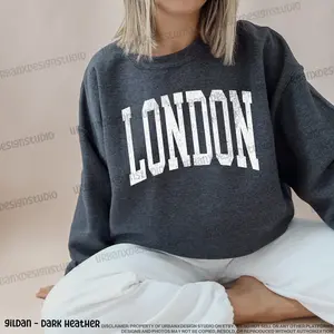 London Sweatshirt - London Crewneck - London England Sweatshirt - Trendy Sweatshirt - Vintage Sweatshirt
