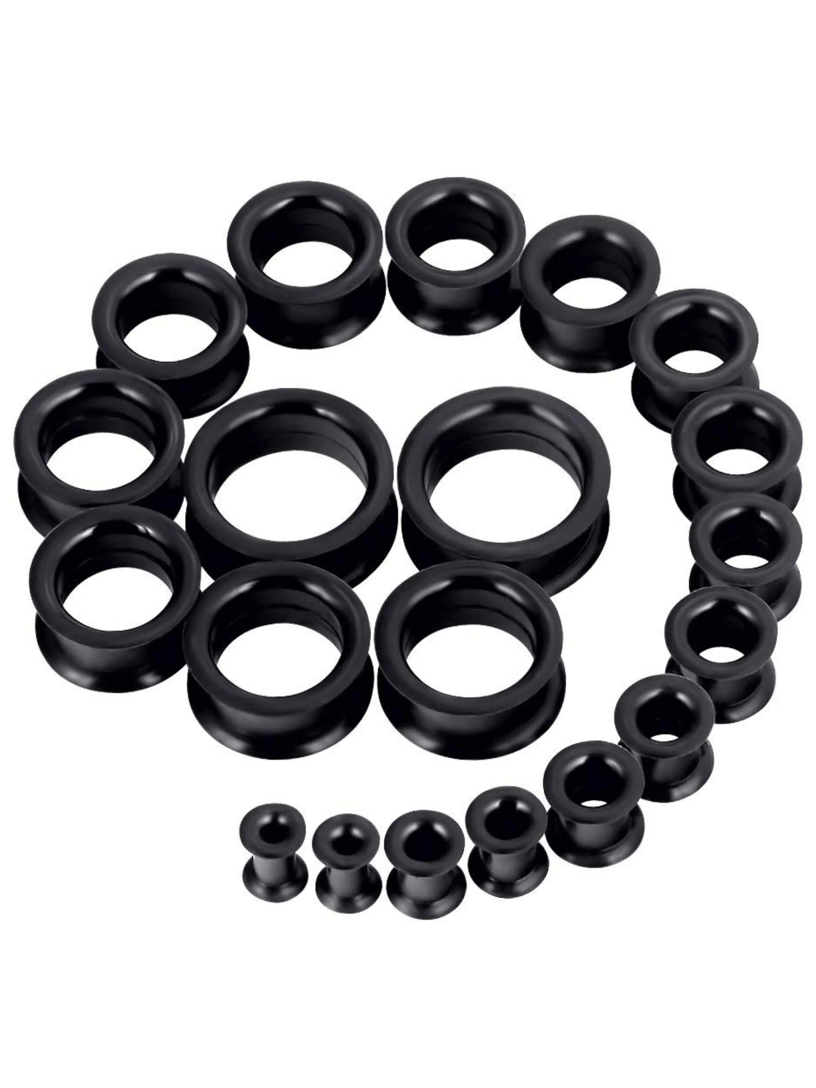 Supersize Flexible Silicone Double Flared Ear Tunnel Plugs, Ear Gauge Tunnels, Punk Style Ear Gauge Expanders, All Seasons Piercing Accessories, Body Jewelry