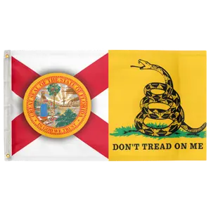 Florida Gadsden 3'X5' Flag 100D Polyester (90cm x 150cm) Gadsden DTOM (G14) RolFlags