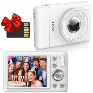 W&O Rechargeable Digital Camera, 1080P HD Video & 64MP Photo with 2.8 Inch Screen, 16X Zoom, Game Functions, SD Card Included - The Perfect Gift Portable Digital Camera for Boys & Girls