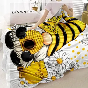 Winnie The Pooh Pattern Blanket, Soft Comfortable Throw Blanket, Air-conditioned Room Blanket, Nap Blanket for Home Office Travel Camping