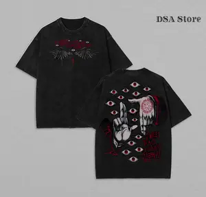 "Alucard The Wings" Hellsing Retro Vintage Unisex Oversize Anime Manga Acid Washed Heavyweight Cotton Hoodie, Anime Merch, Gift For Anime Fan, Weeaboo