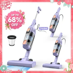 INSE R6X Corded Stick Vacuum, 15KPa Suction with 600W Motor, Ultra-Lightweight Bagless Upright Vacuum with Handheld for Home Hard Floor Hardwood Floor Pet Hair Car Cleaning home cleaning tools home appliances Purple