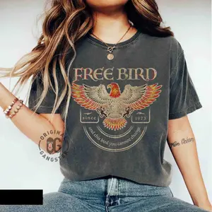 Free Bird T-shirt, Band TShirt, Old School Band T-shirt, Retro Music Shirt, Rock Band Tee, Oversized Trendy Shirts
