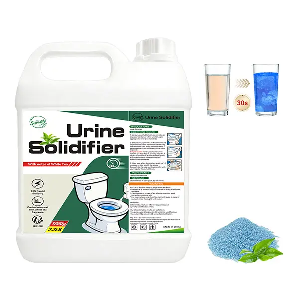 Snowlily 2.2LB Urine Solidifier Powder for Camping Toilet - 220 Uses Super Absorbent Gelling Powder, Portable Toilet Chemicals for Travel, Boats & Pet Accidents, Fresh White Tea Scent household