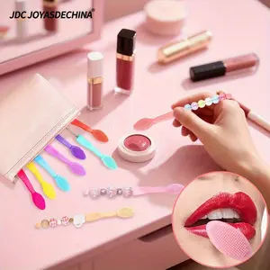 DIY Beadable Lip Brush/Face Mask Brushes/Eyelash Comb, Lipstick Lip Brush, Soft Reusable Applicator for Clay Mask, Beauty Tools for Girl's/Women's Gifts, Holiday Mother's Day Gift