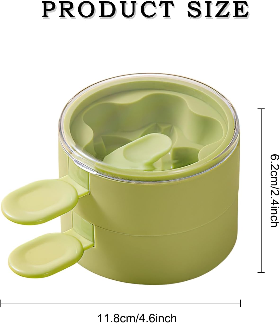 Multi-Layer Ice Cream Mold Flower Shape Silicone Homemade Popsicle Molds Reusable DIY Molds Ice Cream (Green, Double Deck)