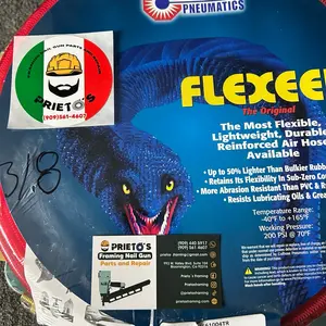 Coilhose Flexeel - 3/8”x100’ red High-Quality Fuel Hose for Automotive and Industrial Use