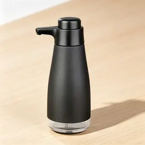 Dish Soap Dispenser 15 fl.oz, Automatic Liquid Soap Dispenser for Kitchen Sink, Hand Soap Dispenser Touchless, Reusable Matte Black, Countertop Pump Dispenser for Dish and Hand Soap
