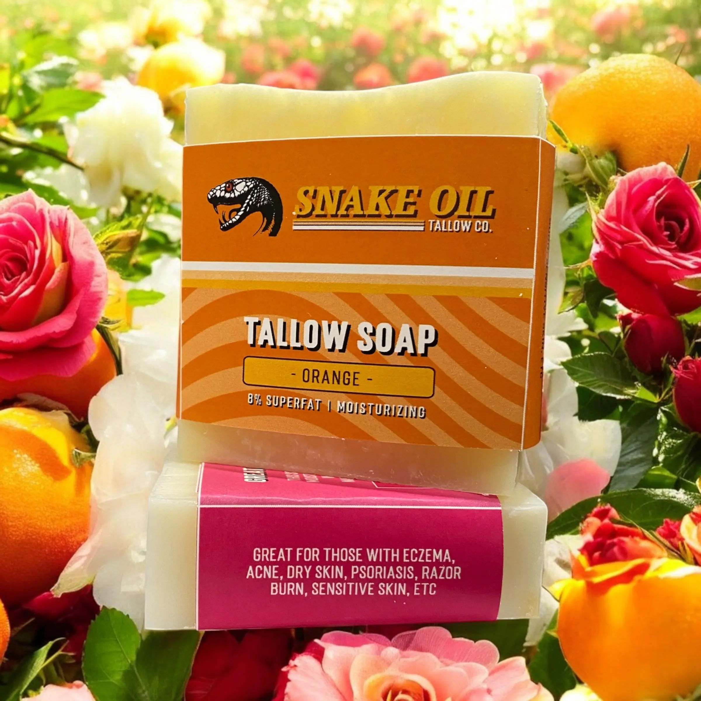 Tallow Bar Soap - Gentle, Non-Stripping, Moisturizing -  8% Superfat - pH Balanced for Eczema, Acne, Dry Skin - Safe for Babies, Kids and Adults