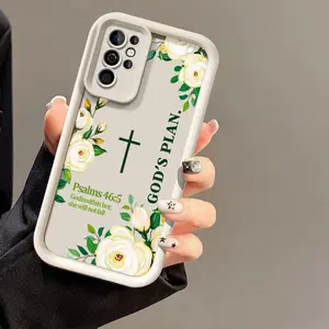 Bible Quote GOD'S PLAN phone case for Samsung S26/S25/S23/S24/S22/S21/NOTE20/PLUS/ULTRA/FE/A54/A53/A52/A36/A35/A34/A33/A17/A16/A15/A14/A13 cover soft shockproof protective Shell Protection Protection Gift for Flower of Life Lover casing