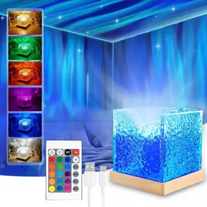 16 Color Water Ripple Projection Night Light, USB Powered with Remote, Adjustable Brightness and Color Change, Best Christmas Gift, Led Lights