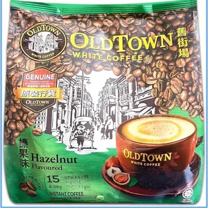 OLD Town (3 in 1)- Taste Premix White Hazelnut Coffee-don't Need Creamer & Sugar-make Your Life Easier-(35g - 40g) /Sticks (Hazelnut)
